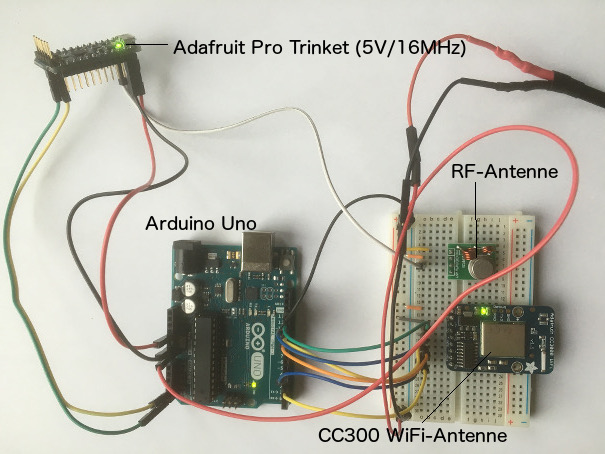 Funksteuerung mit Arduino UNO und Adafruit Trinket 